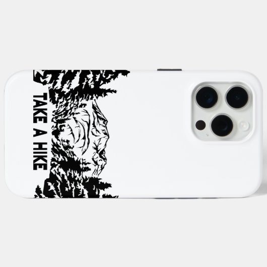 Neem een Hike quote monochrome berglandschap Case-Mate iPhone Case (Achterkant (horizontaal))