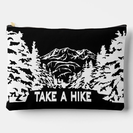Neem een Hike quote monochrome berglandschap Etui (Voorkant)