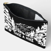 Neem een Hike quote monochrome berglandschap Etui (Open)