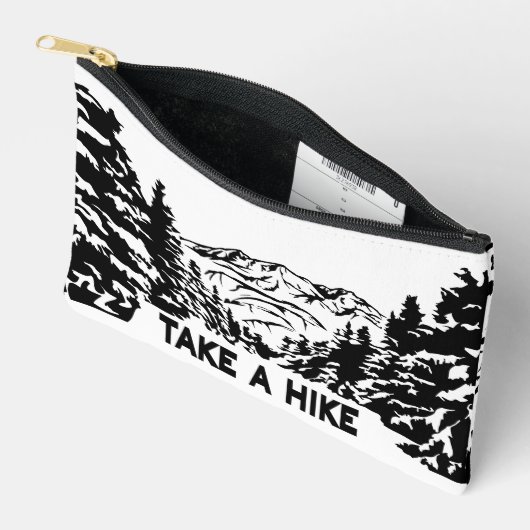 Neem een Hike quote monochrome berglandschap Etui (Open)