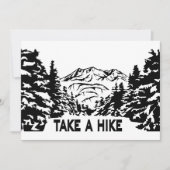 Neem een Hike quote monochrome berglandschap Feestdagenkaart (Voorkant)