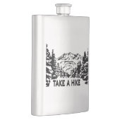 Neem een Hike quote monochrome berglandschap Flacon (Rechts)