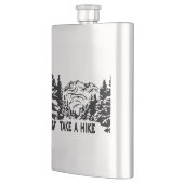 Neem een Hike quote monochrome berglandschap Flacon (Links)