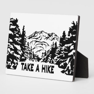 Neem een Hike quote monochrome berglandschap Fotoplaat