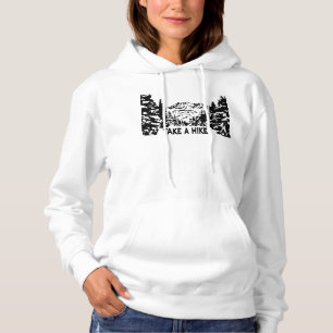 Neem een Hike quote monochrome berglandschap Hoodie