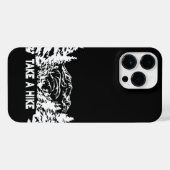 Neem een Hike quote monochrome berglandschap iPhone Hoesje (Achterkant horizontaal)