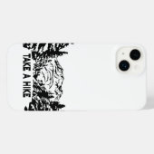 Neem een Hike quote monochrome berglandschap iPhone Hoesje (Achterkant horizontaal)