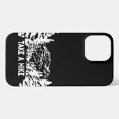 Neem een Hike quote monochrome berglandschap iPhone Hoesje (Achterkant horizontaal)