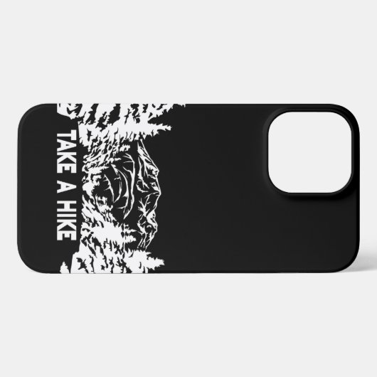 Neem een Hike quote monochrome berglandschap iPhone Hoesje (Achterkant horizontaal)