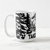 Neem een Hike quote monochrome berglandschap Koffiemok (Links)