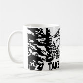 Neem een Hike quote monochrome berglandschap Koffiemok (Links)