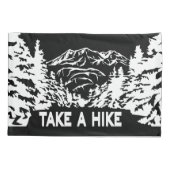 Neem een Hike quote monochrome berglandschap Kussensloop (Achterkant)