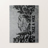 Neem een Hike quote monochrome berglandschap Legpuzzel (Verticaal)