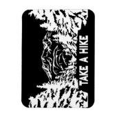 Neem een Hike quote monochrome berglandschap Magneet (Verticaal)