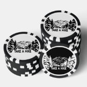 Neem een Hike quote monochrome berglandschap Poker Chips (Opstapeling)