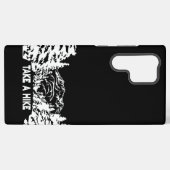 Neem een Hike quote monochrome berglandschap Samsung Galaxy Hoesje (Achterkant horizontaal)