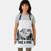 Neem een Hike quote monochrome berglandschap Schort (Insitu)