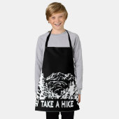 Neem een Hike quote monochrome berglandschap Schort (Gedragen)