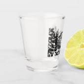 Neem een Hike quote monochrome berglandschap Shot Glas (Links)