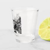 Neem een Hike quote monochrome berglandschap Shot Glas (Rechts)