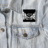 Neem een Hike quote monochrome berglandschap Vierkante Button 5,1 Cm (In situ)