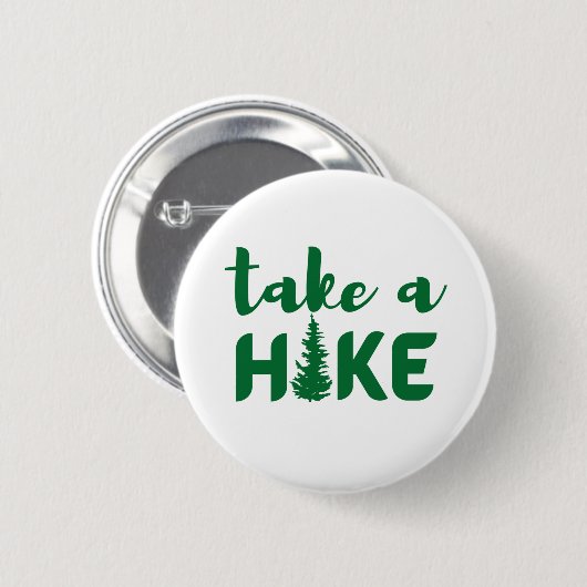 Neem een Hike Ronde Button 5,7 Cm (Voorkant /achterkant)
