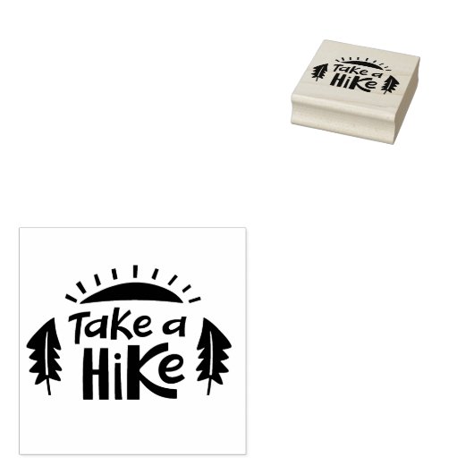 Neem een Hike Rubberstempel (Gestempeld)