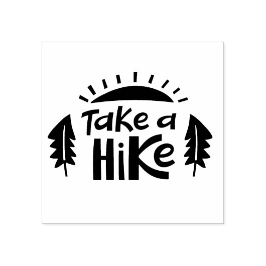 Neem een Hike Rubberstempel (Afrduk)