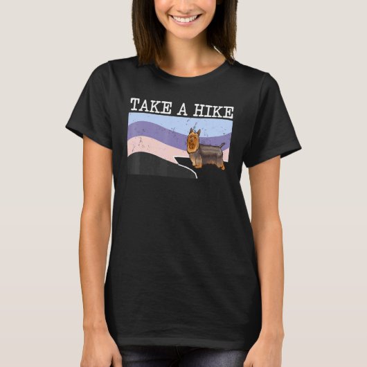 Neem een Hike Silky Terrier Graphic Hiking T-shirt (Voorkant)