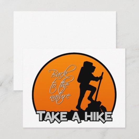 Neem een Hike-uitnodiging, aanpasbaar Kaart (Voorkant / Achterkant)