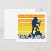 Neem een Hike uitnodiging, aanpasbaar Kaart (Voorkant / Achterkant)