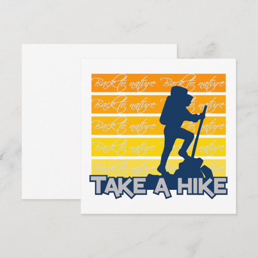 Neem een Hike uitnodiging, aanpasbaar Kaart (Voorkant / Achterkant)