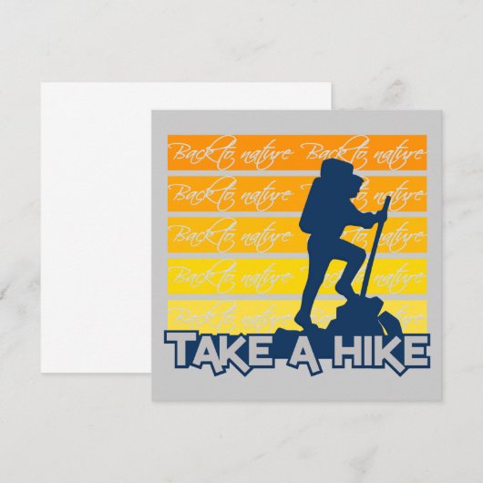 Neem een Hike-uitnodiging, aanpasbaar Kaart (Voorkant / Achterkant)