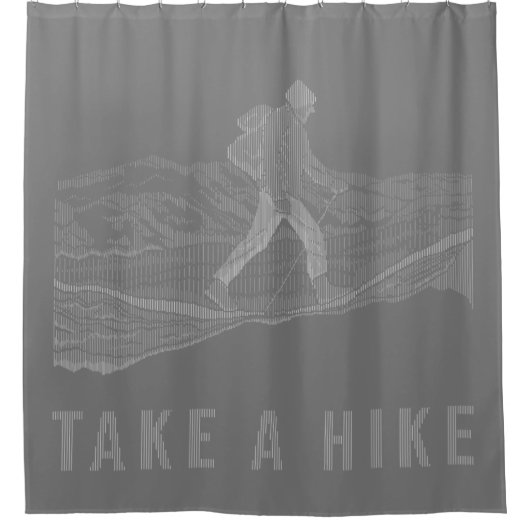 Neem een Hike White Douchegordijn (Voorkant)