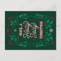 Neem een Holly Jolly Christmas Briefkaart