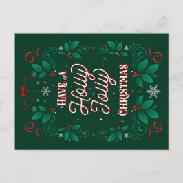 Neem een Holly Jolly Christmas Briefkaart