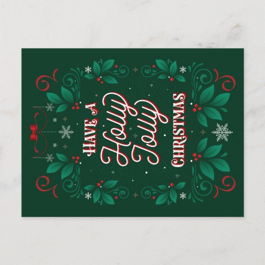 Neem een Holly Jolly Christmas Briefkaart (Voorkant)