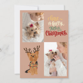 Neem een Holly Jolly Christmas Dog Kaart