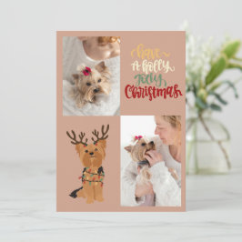 Neem een Holly Jolly Christmas Dog Kaart