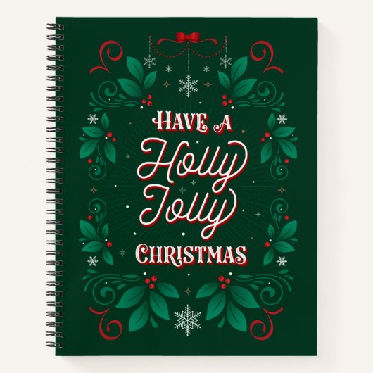 Neem een Holly Jolly Christmas Notitieboek (Voorkant)