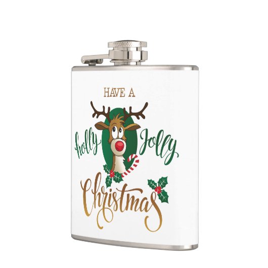 Neem een Holly Jolly Christmas rendier | FEESTDAGE Heupfles (Links)