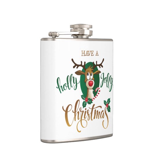 Neem een Holly Jolly Christmas rendier | FEESTDAGE Heupfles (Rechts)