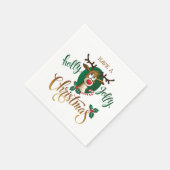 Neem een Holly Jolly Christmas rendier | FEESTDAGE Servet (Hoek)