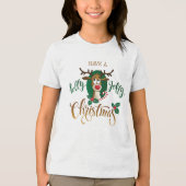 Neem een Holly Jolly Christmas rendier | FEESTDAGE Tri-Blend Shirt (Voorkant)