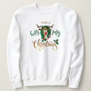 Neem een Holly Jolly Christmas rendier   FEESTDAGE Trui
