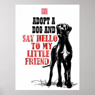 Neem een hond Great Dane Poster