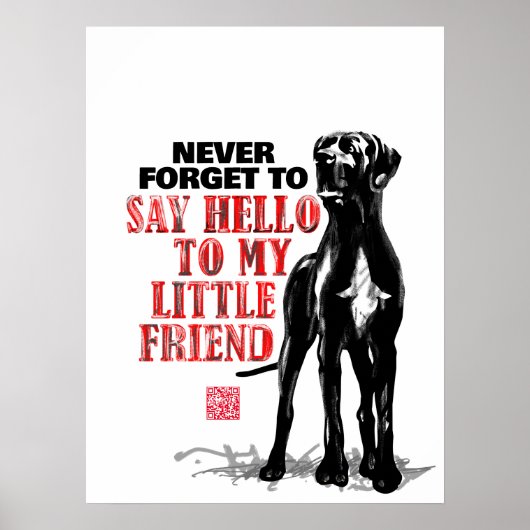 Neem een hond Great Dane Poster (Voorkant)