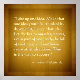 Neem één idea Swami Vivekananda Succescitaat op Poster