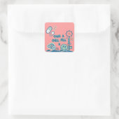 Neem een kalmerend pilletje vierkante sticker (Tas)