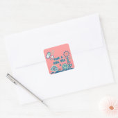 Neem een kalmerend pilletje vierkante sticker (Envelop)